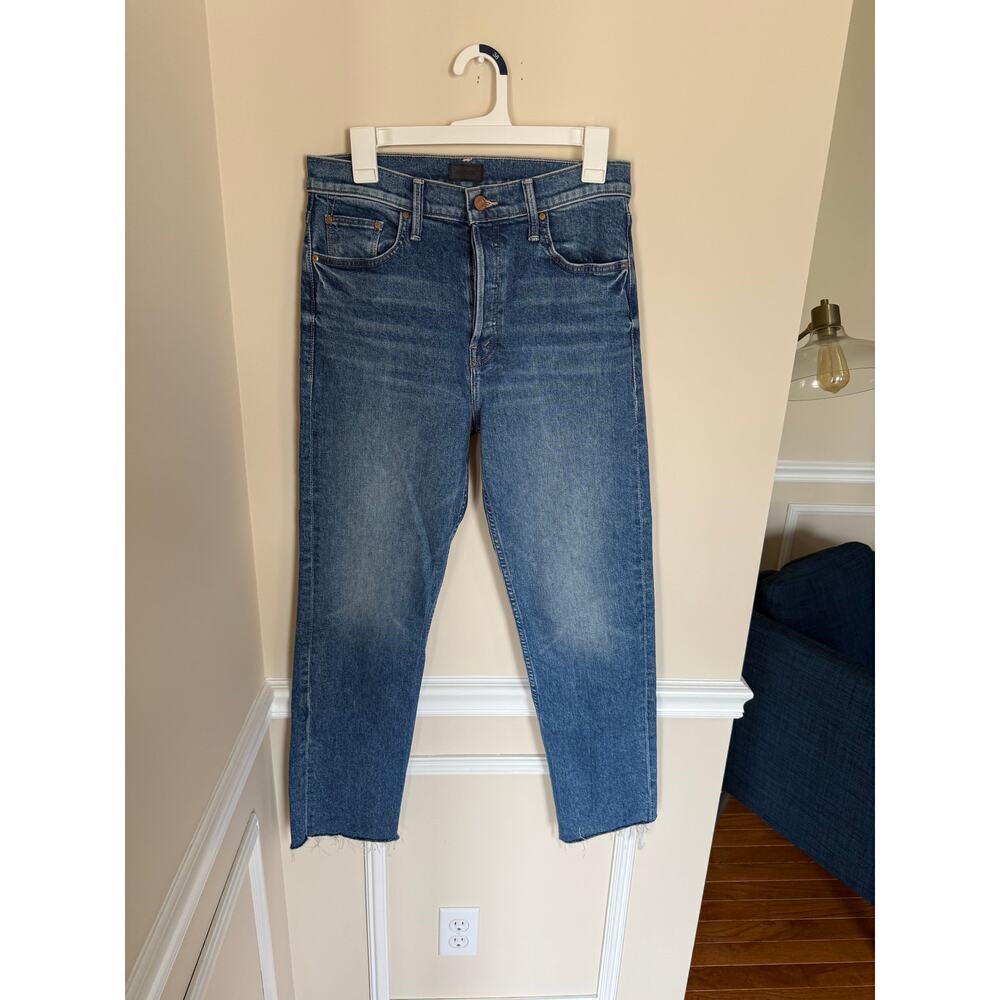 NWOT Mother The TomCat Frayed Ankle Jean Button Fly Sz 29 - Picture 3 of 13